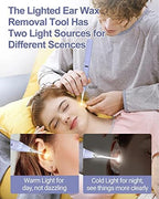 Ear Wax Removal Tool with Light Kids Ear Wax Remover Ear Cleaning Tool Ear Cleaner with Built-in Storage Space UANRNA Upgraded Ear Wax Removal with Light for Kids & Adults (Purple)