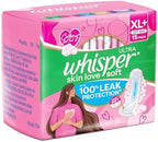 Whisper Ultra Soft Sanitary Pads for Women, XL+ 15 Napkins