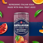 Sanpellegrino Italian Sparkling Drink Melograno And Arancia, Sparkling Orange And Pomegranate Beverage, 24 Pack Of Cans
