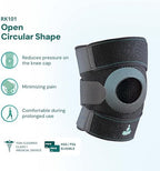 OPPO RK101 Adjustable Knee Brace for Knee Injury, Pain Relief, and Arthritis - Breathable Neoprene Support for Running, Hiking, Workout, Walking - One Size for Men & Women (1 Pack)