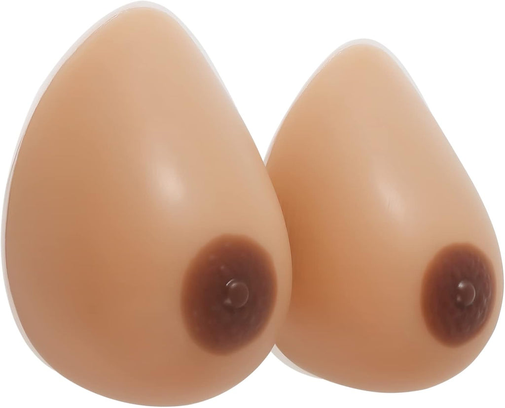 Vollence One Pair Silicone Breast Forms Fake Boobs Crossdresser Prosthesis Mastectomy