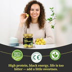 Black Sesame Ball 280g (30 Pills) Handmade with Pure Honey Black Rice、Bean Natural Grain Snack No Additives 黑芝麻丸
