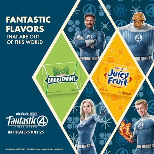 DOUBLEMINT WRIGLEY'S DOUBLEMINT Chewing Gum Bulk Pack, 5 Stick (Pack of 40)