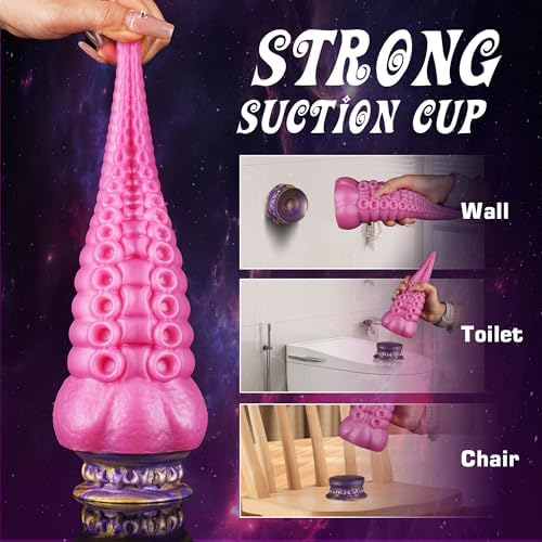 Dildo Mount for Flat-Based Sex Toys, Silicone Double Sided Suction Cup, Dildo Holder for Fantasy Monster Dildos Without Suction Cup or Grinder Sex Toys, Adult Toy for Women Men Couples