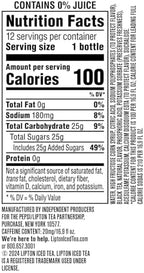 Lipton Peach Iced Tea, 16.9 Fl Oz Bottles (Pack of 12)
