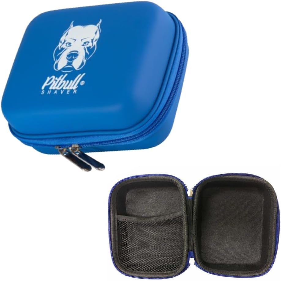 Skull Shaver Pitbull Travel Case - Protects Pitbull Series Electric Shavers & Accessories - Blue - Without Flex Cushion, Blue, L, Without Flex Cushion
