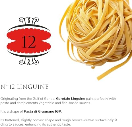 Garofalo - Premium Durum Wheat Semolina Linguine Pasta, Italian Made, Bronze-Drawn, Al-Dente, One-Ingredient Pasta (6 pack)