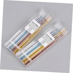 Healifty 8pcs Crystal Transparent Soft Bristle Toothbrush with Ergonomic Slip Handles for Adults Compact Travel and Home Use in Two Boxes