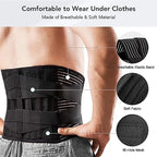 Breathable Back Lumbar Support Belt Waist Orthopedic Brace Posture Corrector Men Women Corset Spine Decom(Black Medium)
