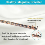 Magnetic Bracelets for Women & Men,Stainless Steel Copper Color Turquoise Magnet Bracelets, Fashion Jewelry Gift (Blue Turquoise)