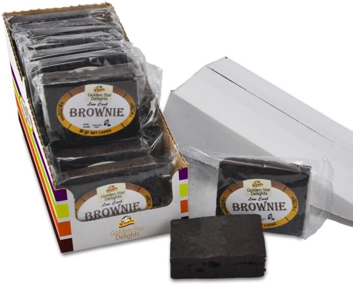 Low Carb Sugar Free Chocolate Brownies - Guilt-Free Treat for All Occasions | Low Calorie Snack | Kosher Parve Certified (3 oz, 18 Per Count)
