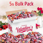 Mothers Day Chocolate Mix, 5lb Pack of Heart Candy Bulk Individually Wrapped, Ideal Valentine Candy Assortment for All Ages, Perfect Mothers Day Chocolate Gifts for Loved Ones