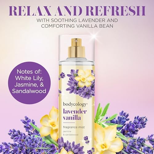 Bodycology Long-Lasting Fragrance Body Mist, Lavender Vanilla, 8 fl oz