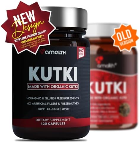 AMALTH Kutki Capsules 1000 mg | Kutki Root Extract Supplement | Picrorhiza Kurroa Capsules | Herbal Root Powder Formula | Plant Based Supplement | 120 Veg Capsules
