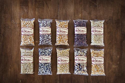 Amish Country Popcorn | 4 Ounce Variety Kernel Gift Set (10 Pack Assorted) | Old Fashioned, Non-GMO and Gluten Free (4oz Each, 10ct Total)