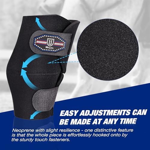 Harrison Howard Equine Knee Boot Superb Protection Non-Slip Interior Surface Cut-Out Opening for Horse