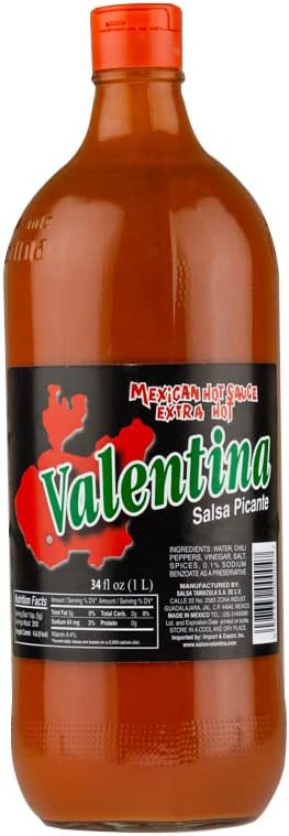 Valentina Salsa Picante Mexican Sauce, Extra Hot, 34 Ounce