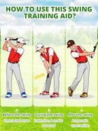 Retractable Golf Swing Trainer with Arm Band - Click Stick Golf Training Aid, Right/Left -Handed Golf Swing Practice Stick for Chipping & Hitting, Portable Indoor Outdoor Golf Practice Stick