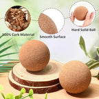 Seenelling 50 Pcs Cork Massage Ball Solid Hard Myofascial Release Yoga Ball for Back Foot Neck Pain Therapy Portable Tissue Muscle Release Tool for Home Office Travel (2 Inch)