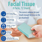 Travel Tissue Packs – 8 Compact 3-Ply Packs (72 Total), Soft Chlorine-Free Facial Tissues for Purse, Car, or School, Gentle & Durable, Non-Bleach, Stylish Geometric Design