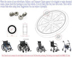 Rollator Caster Wheel Bearings,Wheelchair Caster Bearings,Rollator,Transport Chairs,Wheelchair,Universal Replacement Parts.ID8.0*OD22*T9mm,Compatible with 8.0MM (5/16") Wheel axles,STDS1011,(4pcs)