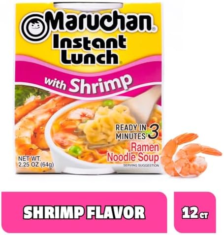 Maruchan Ramen Shrimp Flavor, 2.25 oz, 12 ct