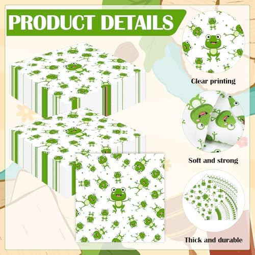 100 Pcs Passover Napkins Passover 10 Plagues Frogs Paper Napkins Seder Pesach Disposable Napkin Disposable Hand Napkin Towels Paper Goods Set for Bathroom Kitchen Party Supply Table Decor