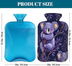 Hot Water Bottle with Cover, Purple Koala Tree 2L Hot Water Bag for Hot/Cold Compress, Hand Feet Warmer, Menstrual Cramps, Neck and Shoulder Pain Relief