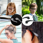 YINGFENG 22 Pairs Anti-slip Eyeglass Ear Grips Hook with Box, Kids and Adults Sport Eyeglass Strap Holder, Eyewear Retainer, Silicone Ear Hook - for Glasses Reading Glasses Retainers(11Black 11White)