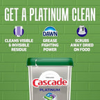 Cascade Platinum Dishwasher Pods, Dishwasher Detergent, Dish Detergent Soap, Fresh, 12 count