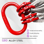 Four Leg Bridle Web Sling 5ft 6600lbs Lifting Slings with G80 Alloy Steel Grab Hooks and Adjuster Polyester Webbing Purple Rigging Straps for Safe Towing and Handling of Cargo