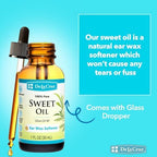 De La Cruz Ear Wax Remover and Earwax Softener, 100% Pure Sweet Oil for ears, Gentle and Natural Ear Oil - 1 Fl OZ