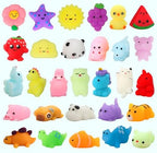30 Pack Squishy Toys, Kawaii Squishies Party Favors for Kids 4-8 8-12 Treasure Box Toys for Classroom Birthday Xmas Gifts Goodie Bag Mini Animals Mochi Squishy Stress Relief Sensory Toys Random
