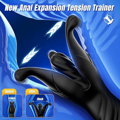 BEISAR Prostate Massager Anal Toys, Butt Plug Male Sex Toys for Men Sex Toy Anal Plug Adult Toys Male Vibrator Anal Dildo for Men with 9 Tension Shock Flapping Thrusting Vibrating APP Remote Control