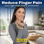 URIEL Adjustable Trigger Finger Splint for All Fingers – Comfortable Trigger Finger Brace for Daily Support, Strains and Sprains – Breathable Design, Secure Fit, One Size, Fits Left or Right Hand