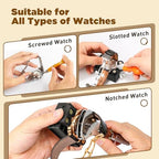 【Combination Version】Eventronic Watch Repair Tool Kit + Watch Press Tool, Professional Watch Link Removal Kit, Spring Bar Tool Set, Watch Band Tool, Watch Battery Replacement Tool Kit, Watch Band Tool
