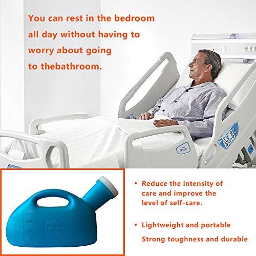 2000ml Men's Urinal, Men's Urinal with Screw-On Lid, Portable Travel Urinal, Suitable for the Elderly, Individuals with Limited Mobility, Travel, Camping, and Bedside use at Home