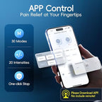 Comfytemp Wireless TENS Unit Machine for Pain Relief, FSA HSA Eligible TENS Unit Muscle Stimulator with Two Sets, Up to 30 Modes TENS Device for Back Pain, Rechargeable Portable with APP Control