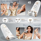 DSP 4-in-1 Beauty Set for Women: Epilator, Hair Removal Device, Electric Shaver & Trimmer,Fast Charging, Includes Accessories – Perfect Home Hair Device