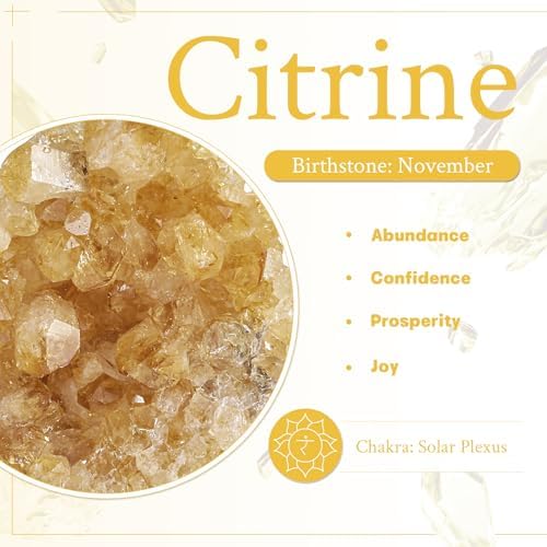 mookaitedecor Natural Citrine Crystal Cluster Geode, Self-Standing Yellow Quartz Stone Raw Crystals and Minerals Specimen for Healing Home Decor, 201-300 g