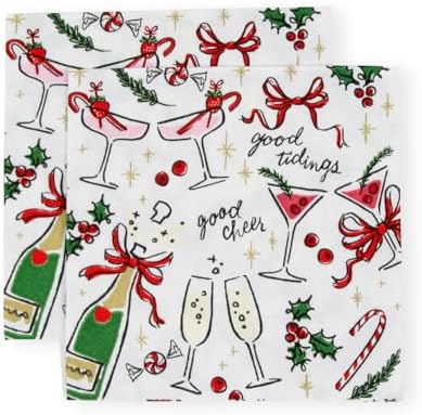 Let's Be Merry Paper Cocktail Napkins - 20 Per Package