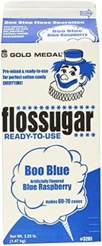 Gold Medal 3201 Blue Raspberry Flossugar 3.25 lb, 1 Carton