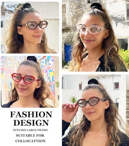 Eyekepper 4-pack Bifocal Reading Glasses for Women Bi-focal Readers Oval