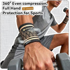 [360° Full Compression] Copper Wrist Compression Sleeve 1 Pair, [Ultra Comfort] Compression Wrist Brace for Pain Relief, Tendonitis, Arthritis, Typing, Sport, Daily Use, Wrist Support for Men & Women(M)