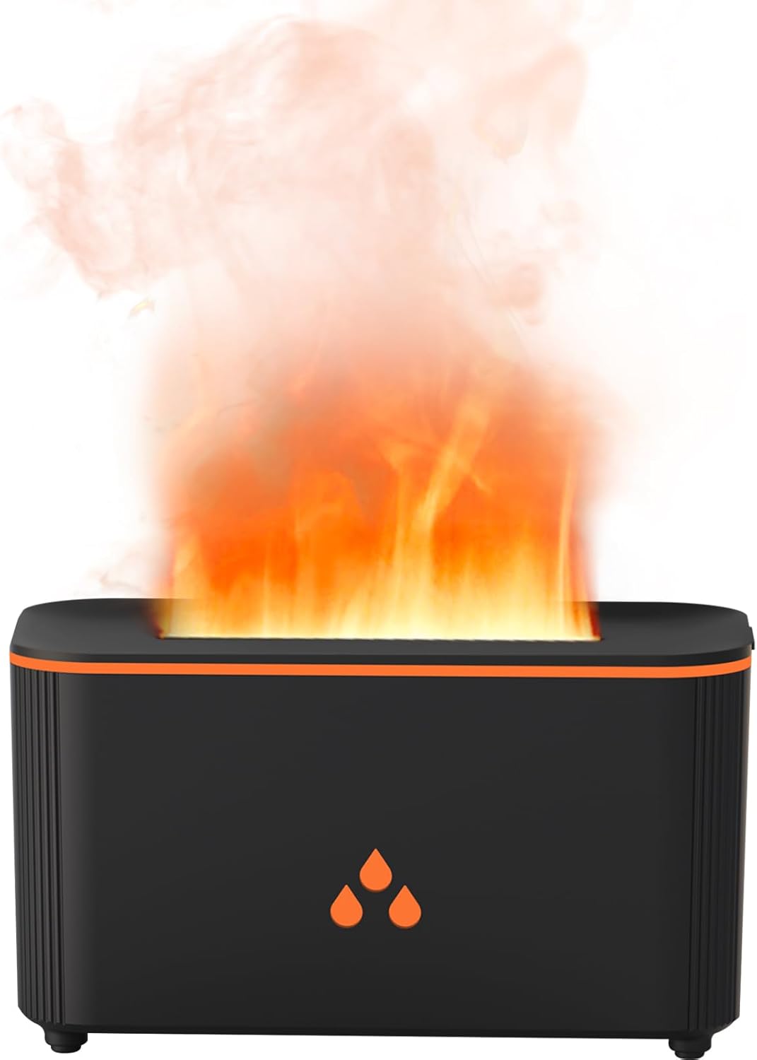 LtYioe Mini Colorful Flame Essential Oils Diffuser, 160ml Ultrasonic Aroma Diffusers with Cool Mist Aromatherapy Humidifier, 7 Colorful Light, Whisper-Quiet, Auto-Off, 8Hours for Home, Office, Bedroom