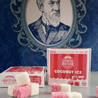 Charles Butler Coconut Ice Candy 100g (3.5 Oz) - Handmade Pink & White Coconut Sweets | Chewy English Treat | Old Fashioned British Candy Gift Box | Traditional UK Confectionery from England