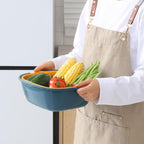 Zerodeko 6pcs Kitchen Strainer Set Plastic Washing Drain Basket Fruit Veggie Bowl Sink Drain Strainer Multi-functional