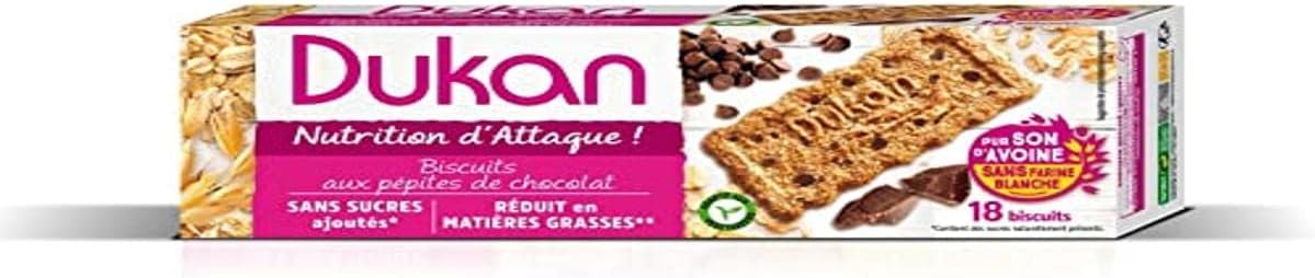 Dukan Diet Oat Bran Cookies, Chocolate Chip , 7.93 Ounce