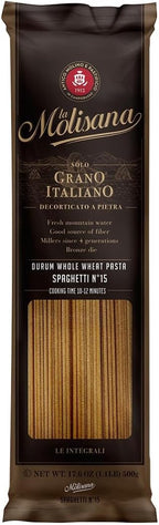 la Molisana Spaghetti Whole Wheat n.15 imported italian Pasta 1.1lb 500gr