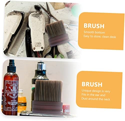 Barber Neck Duster Brush for Hair Removal and Broken Hair Cleaning with Comfortable Handle Salon and Personal Use Cleaner Brush 4.64X3.93X0.78In